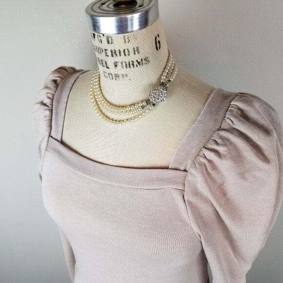 Splendid Josephine Puff Sleeve Sweatshirt in Latte * Super Soft * Ladies Small - Picture 5 of 8